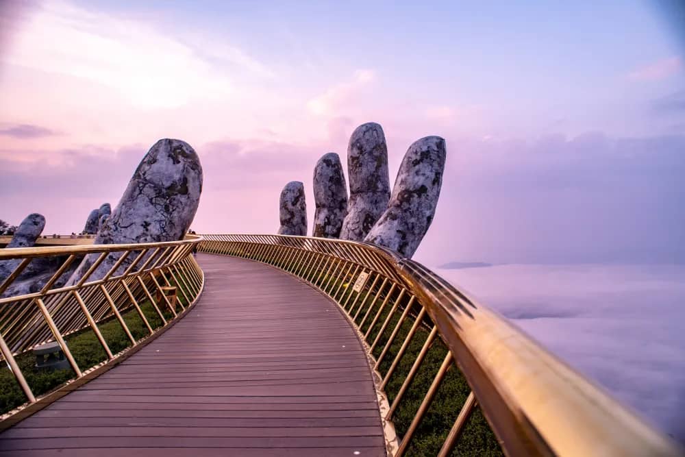 The Golden Bridge at Bana Hills,Da Nang,Vietnam, known as Hands of God