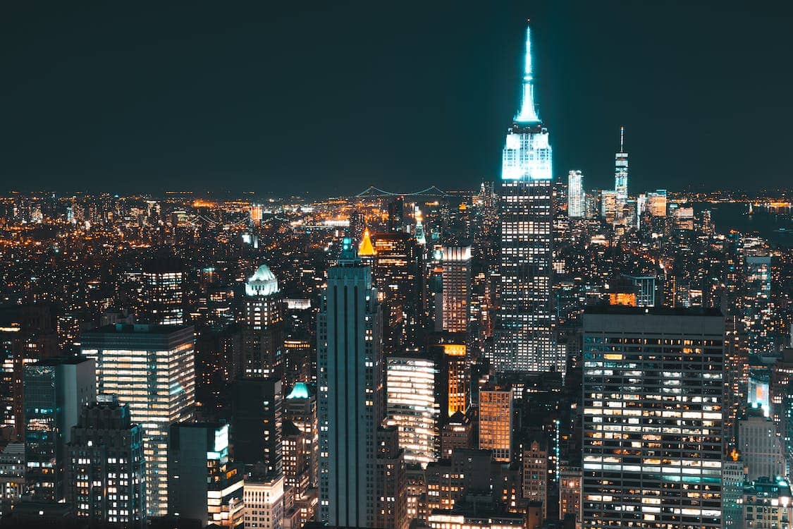 A panoramic shot of New York City